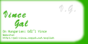 vince gal business card